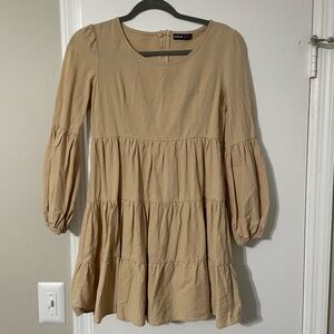 SHEIN Beige 3/4 Sleeve Dress
